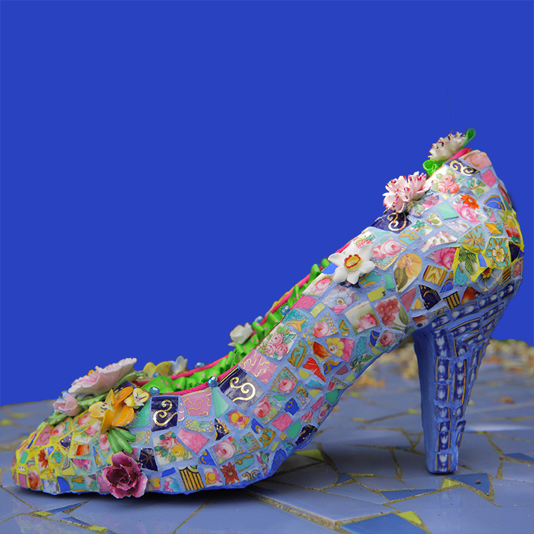 ceramic mosaic shoe